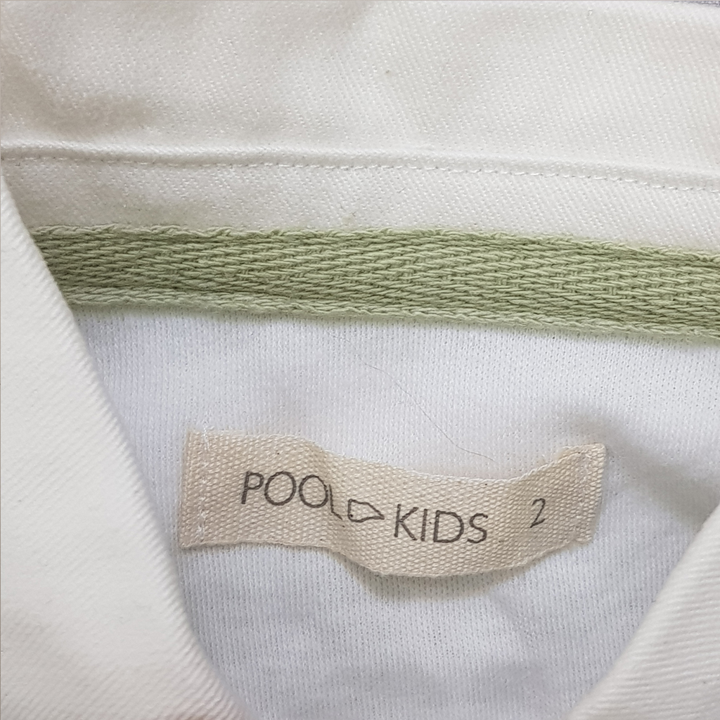 تی شرت یقه دار پسرانه 28316 سایز 2 تا 10 سال مارک Pool Kids