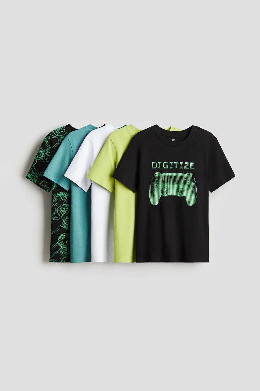 تی شرت پسرانه 28322 سایز 9 تا 15 سال کد 5 مارک H&M
