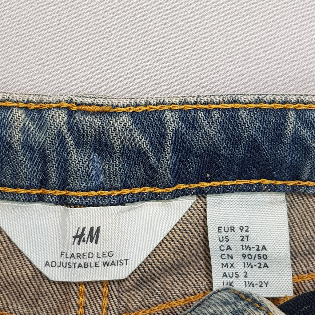 شلوار جینز دخترانه 28396 سایز 1.5 تا 10 سال مارک H&M