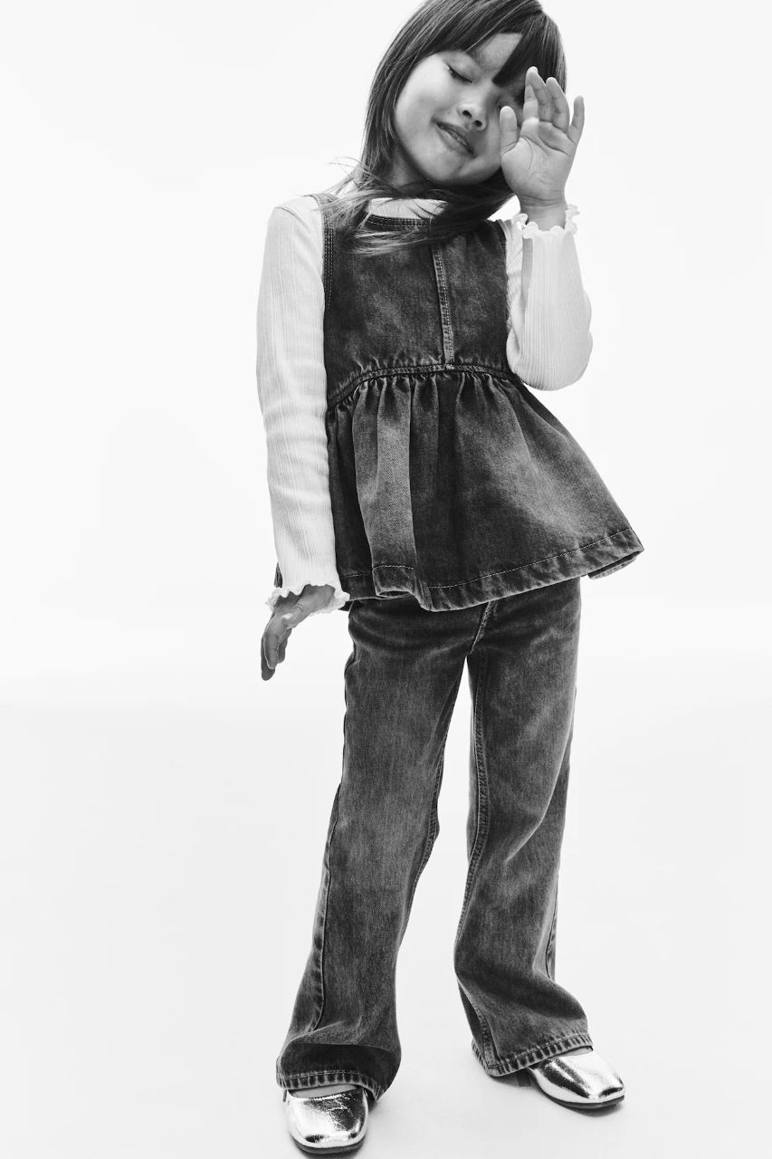 شلوار جینز دخترانه 28396 سایز 1.5 تا 10 سال مارک H&M