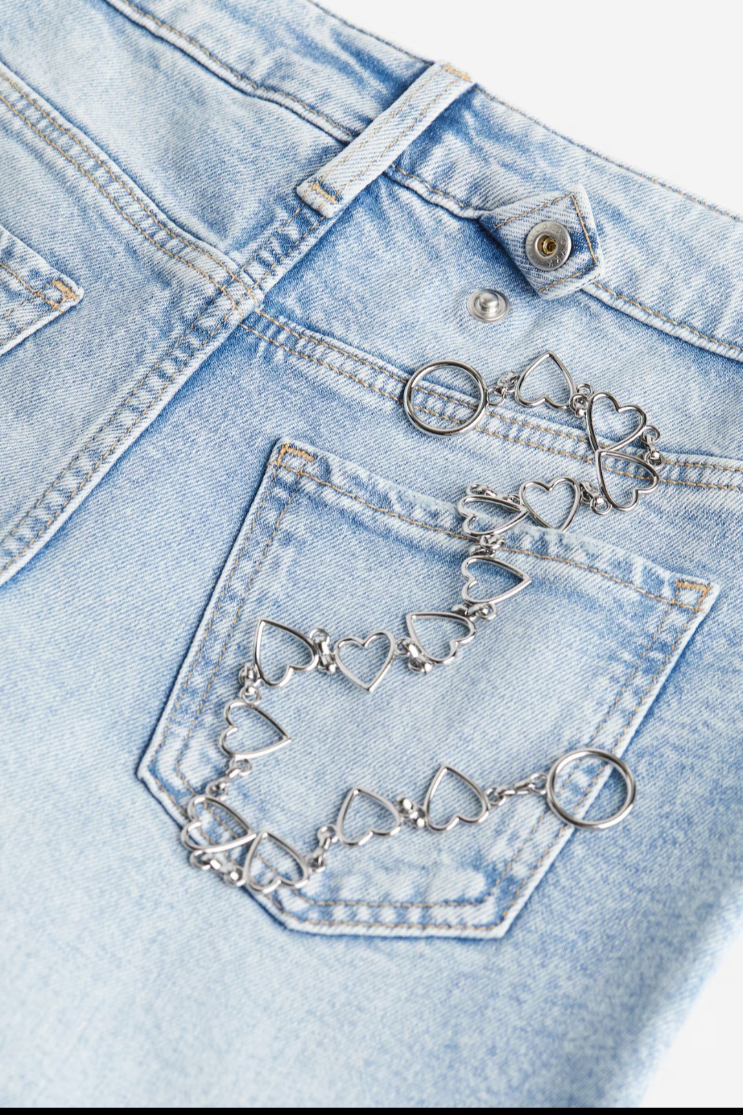 شلوار جینز دخترانه 28392 سایز 8 تا 14 سال مارک H&M