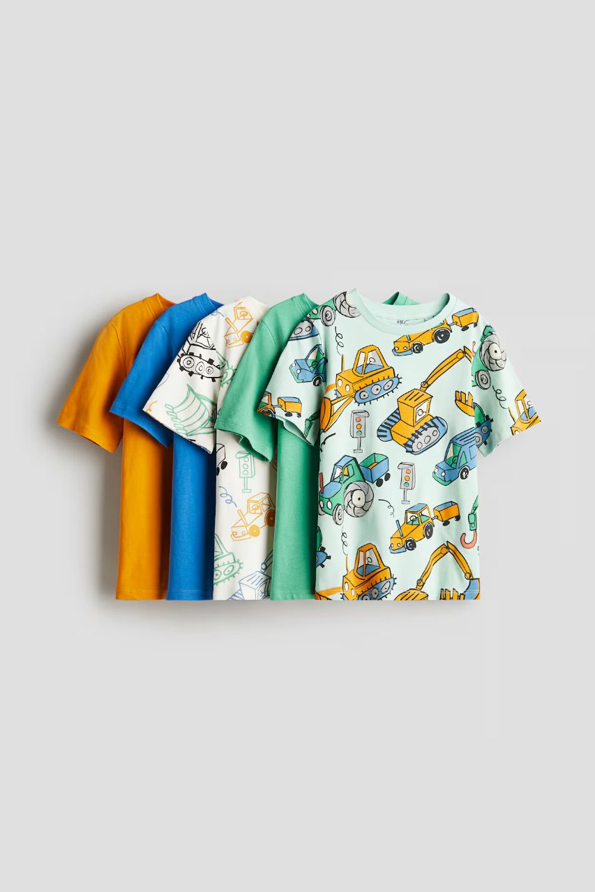 تی شرت پسرانه 28404 سایز 3 تا 12 سال کد 7 مارک H&M