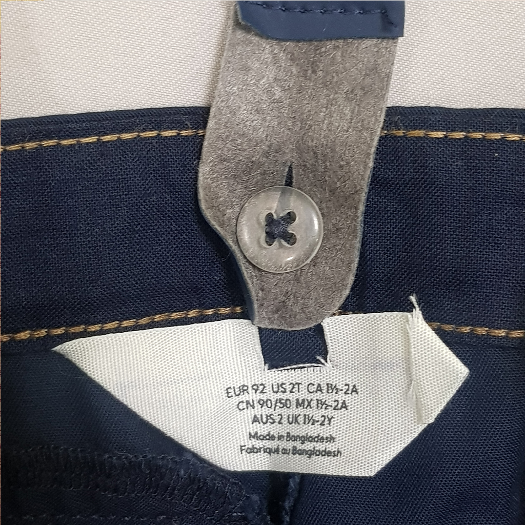 شلوار ساسبندار پسرانه 28433 سایز 1.5 تا 12 سال مارک H&M