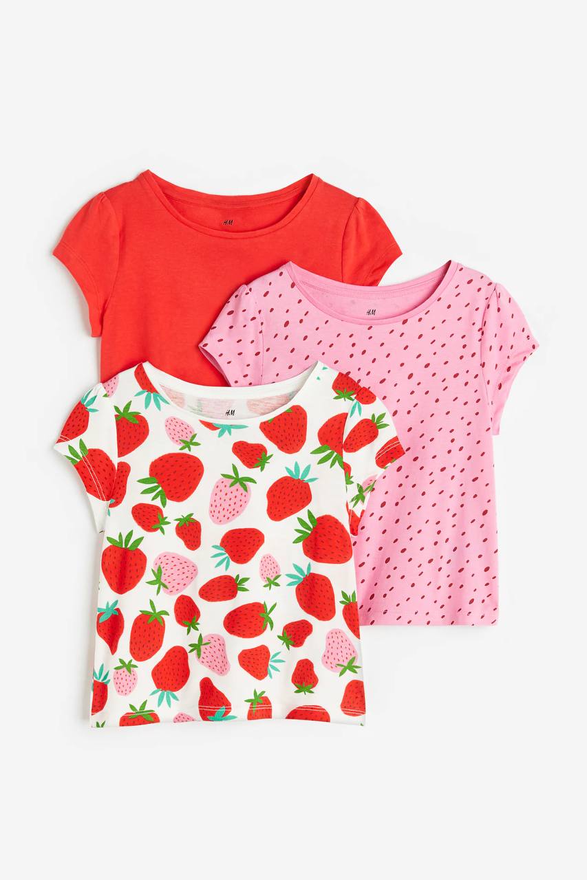 تی شرت دخترانه 28411 سایز 1.5 تا 10 سال مارک H&M