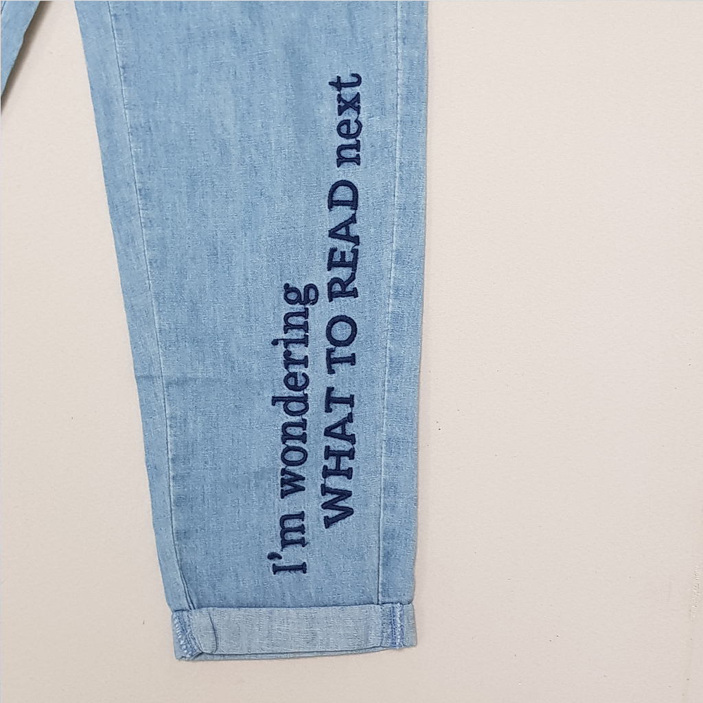 شلوار جینز کاغذی دخترانه 28442 سایز 4 تا 7 سال مارک M&S