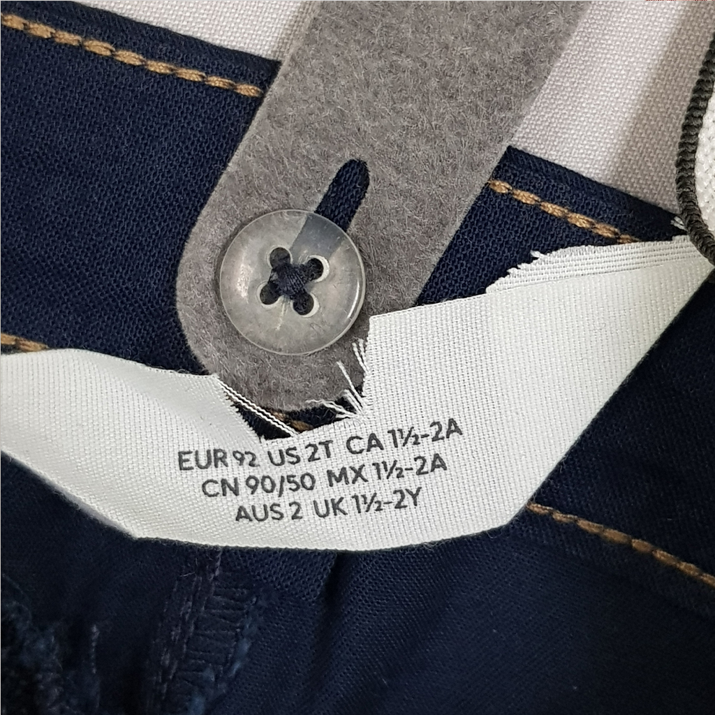 ست پیراهن و شلوار ساسبندار پسرانه 28439 سایز 1.5 تا 10 سال مارک H&M   *