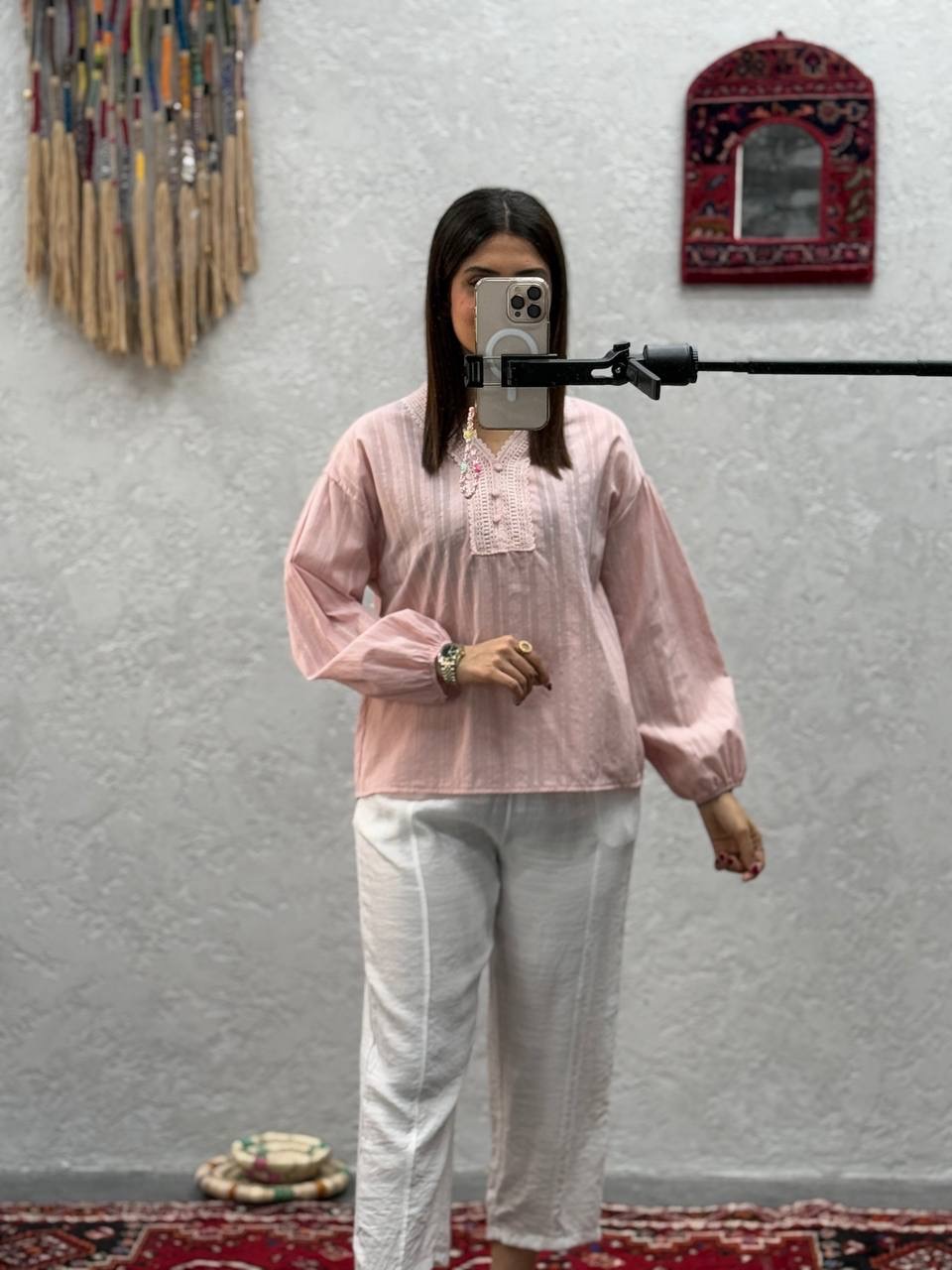 شومیز یقه گیپور زنانه کد 417892