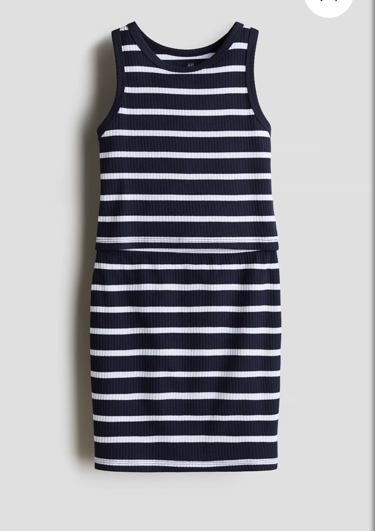 ست تاپ و دامن دخترانه 28527 سایز 9 تا 15 سال مارک H&M