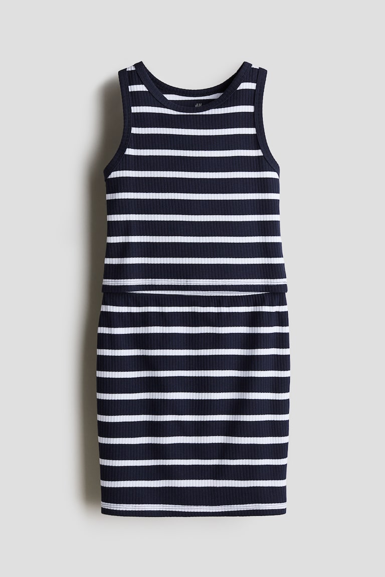 ست تاپ و دامن دخترانه 28527 سایز 9 تا 15 سال مارک H&M