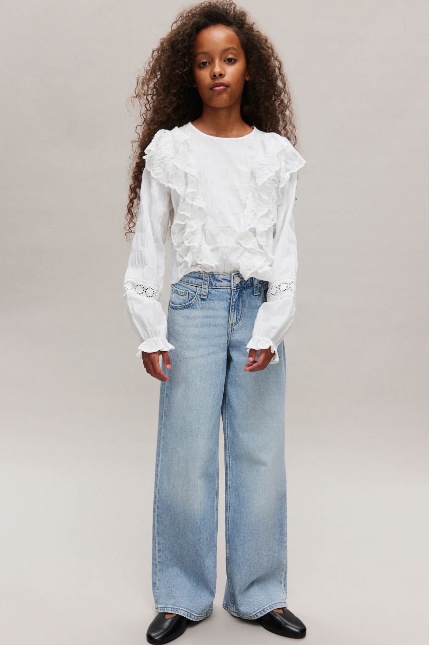 شومیز دخترانه 28487 سایز 8 تا 15 سال مارک H&M