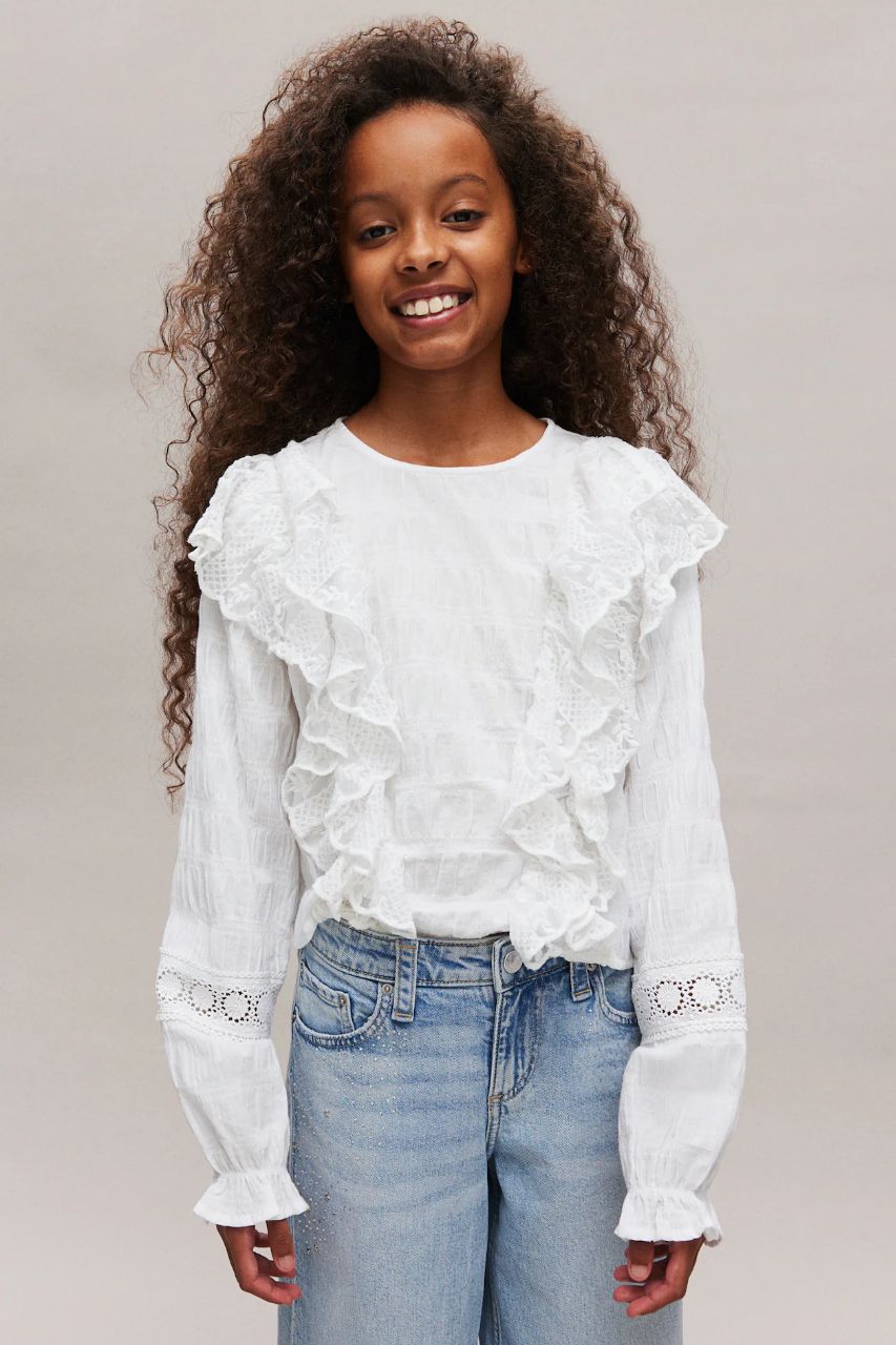 شومیز دخترانه 28487 سایز 8 تا 15 سال مارک H&M