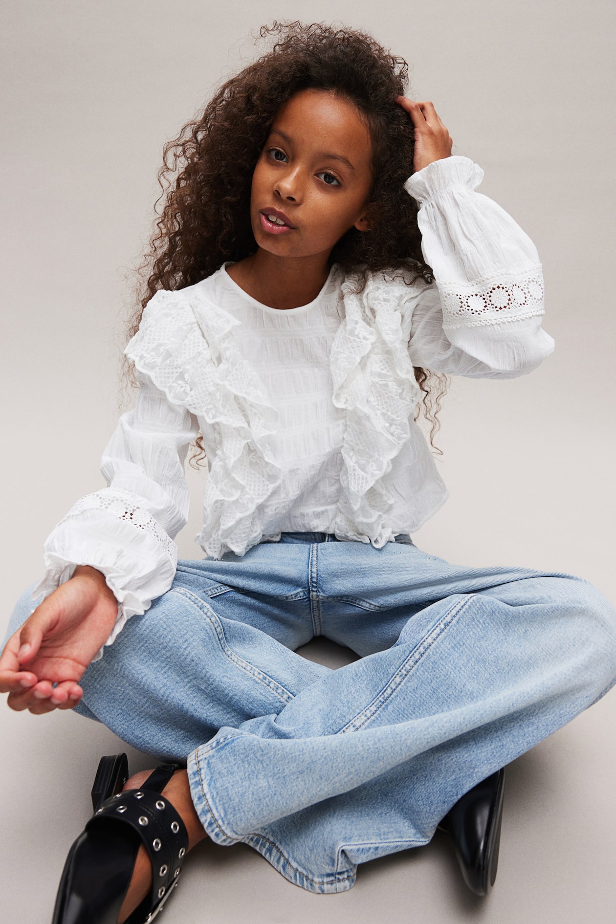 شومیز دخترانه 28487 سایز 8 تا 15 سال مارک H&M