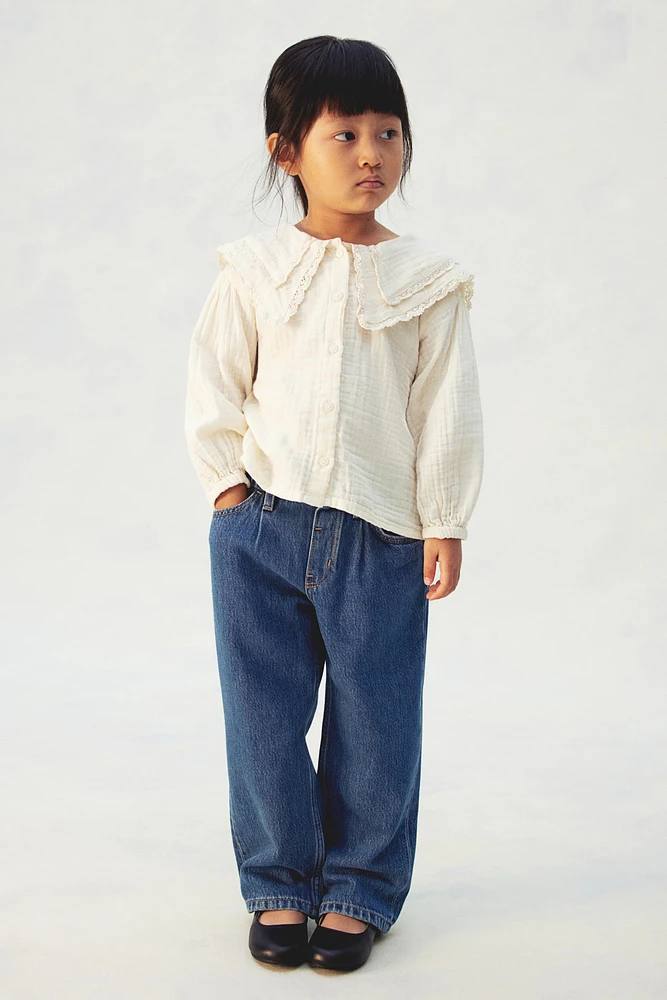 شومیز دخترانه 28606 سایز 4 ماه تا 10 سال مارک H&M