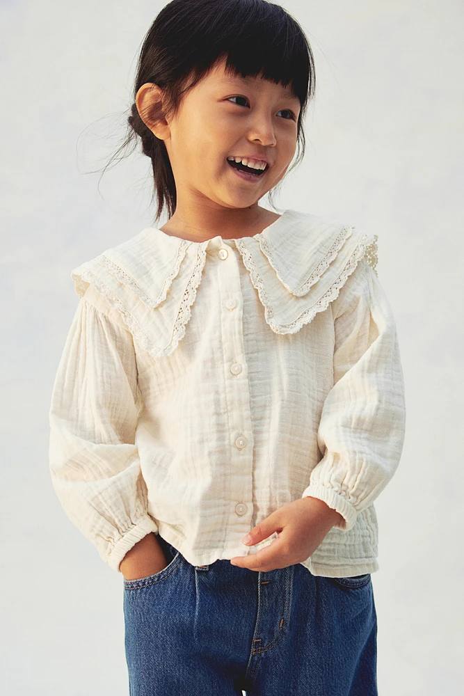 شومیز دخترانه 28606 سایز 4 ماه تا 10 سال مارک H&M