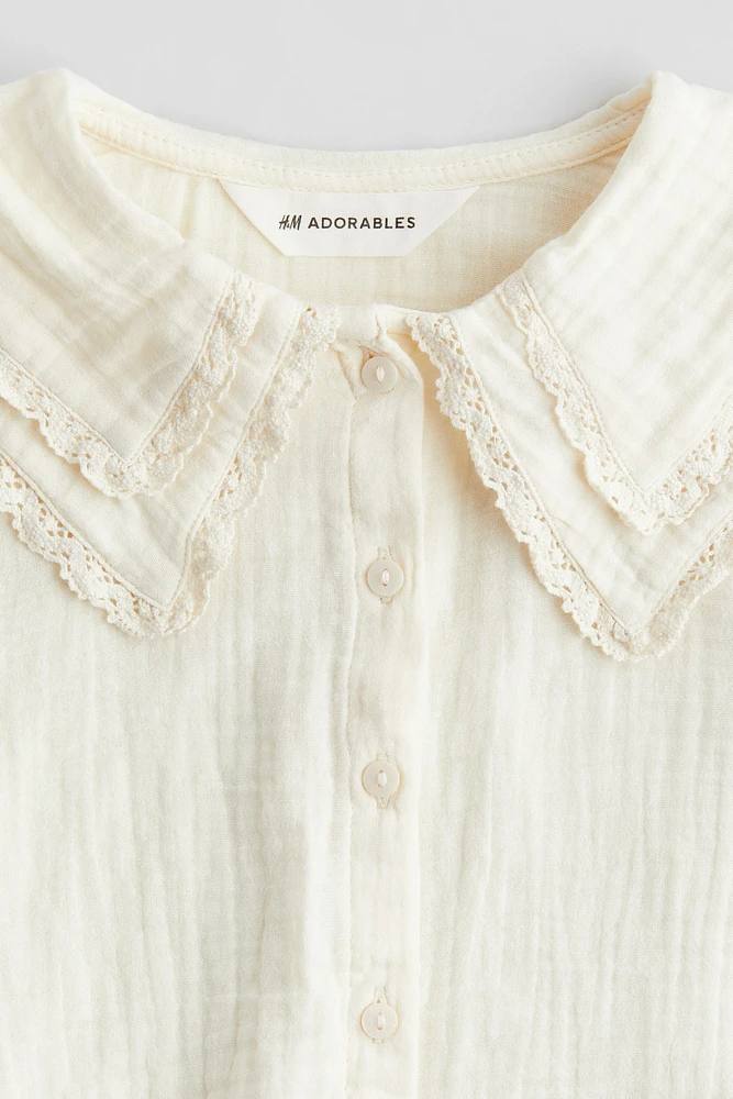 شومیز دخترانه 28606 سایز 4 ماه تا 10 سال مارک H&M