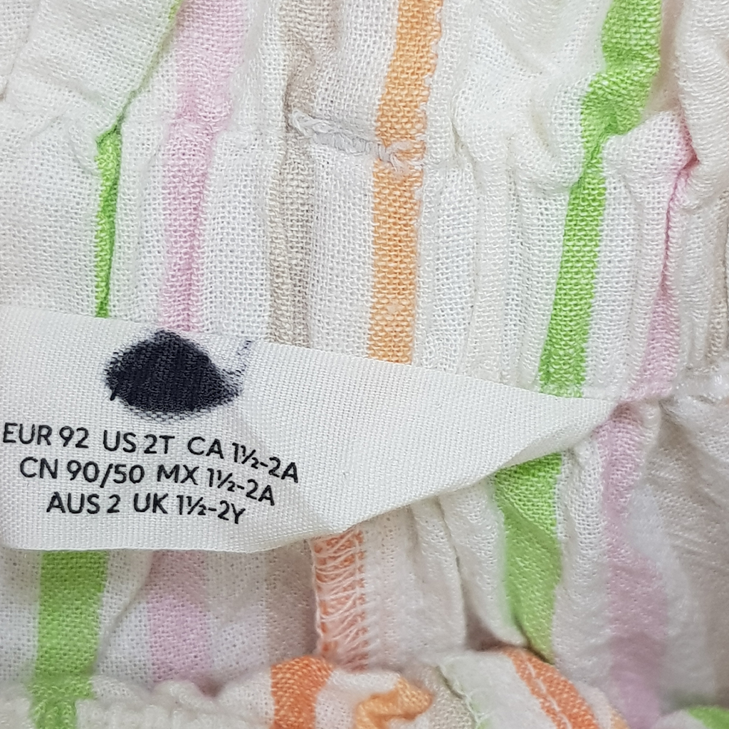 شورتک دخترانه 28596 سایز 1.5 تا 12 سال مارک H&M