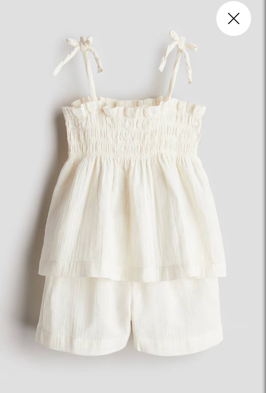 ست دخترانه 28657 سایز 2 تا 10 سال مارک H&M