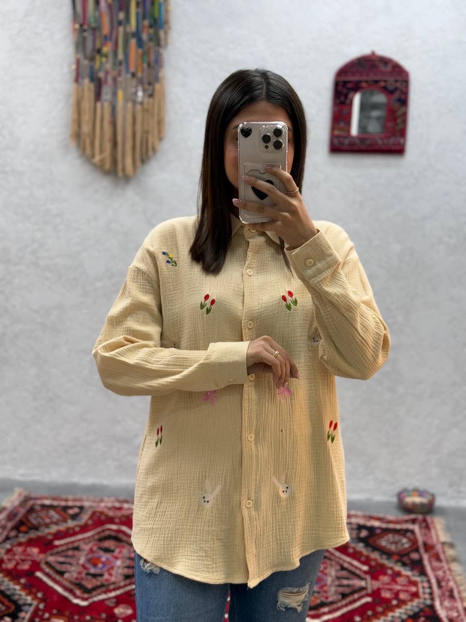 شومیز طرح دار زنانه کد 418032