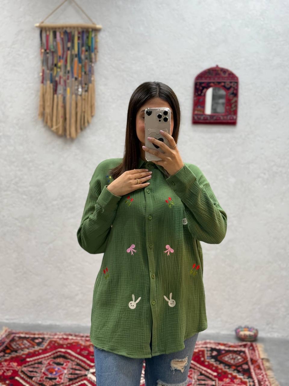 شومیز طرح دار زنانه کد 418032