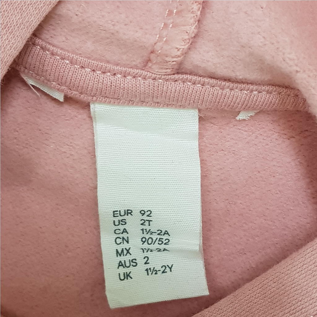 هودی دخترانه 28577 سایز 1.5 تا 10 سال کد 1 مارک H&M