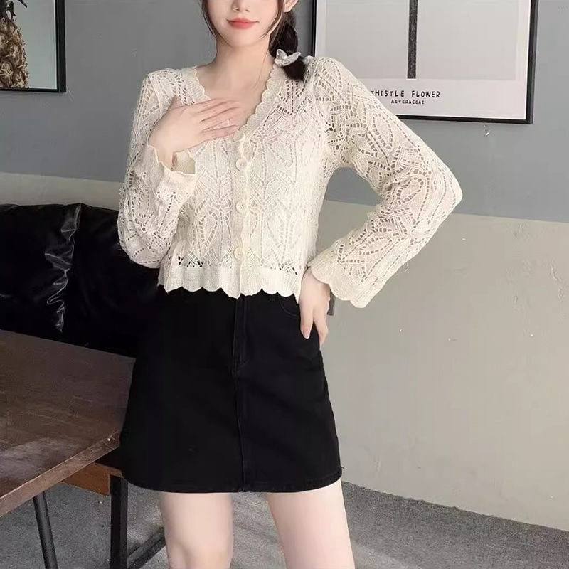 شومیز قلاب بافی زنانه کد 418072