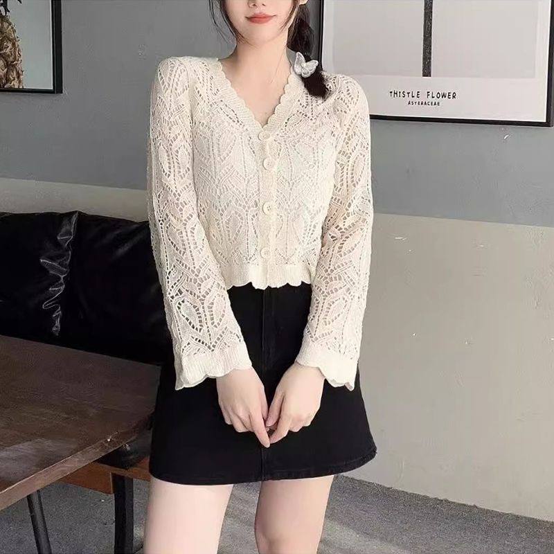 شومیز قلاب بافی زنانه کد 418072