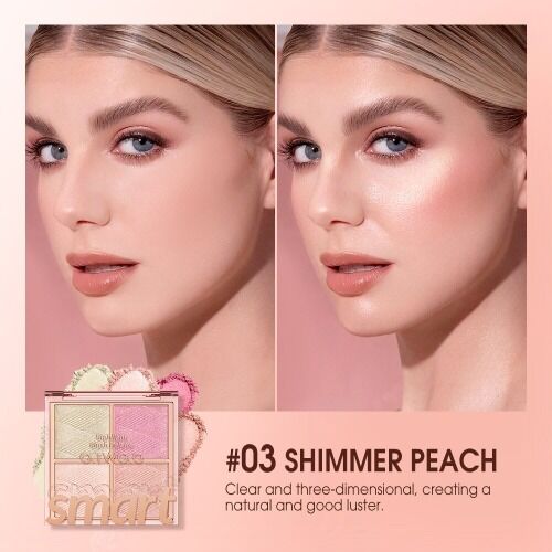 پالت رژگونه هایلایتر برند O.TWO.O کد FFLSC045 (2061)