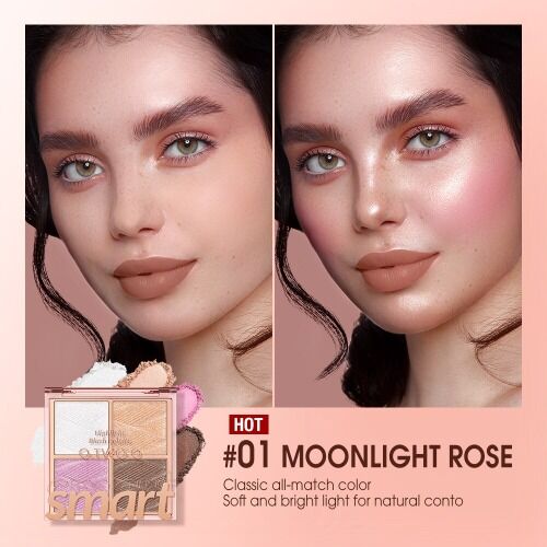 پالت رژگونه هایلایتر برند O.TWO.O کد FFLSC045 (2061)