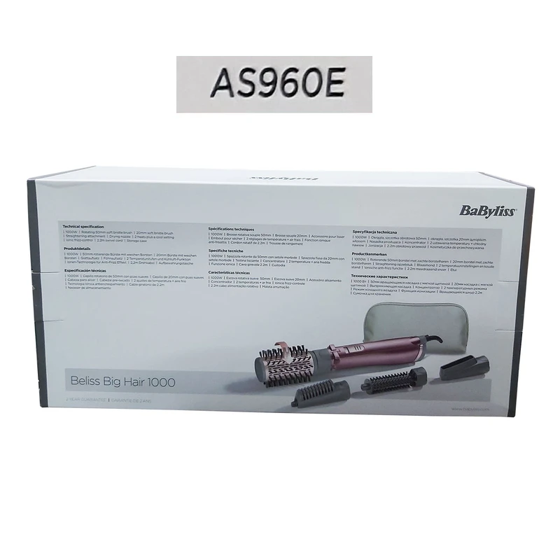 سشوار برس‌دار چرخشی حرفه‌ای بابیلیس مدل AS960E کد 802235