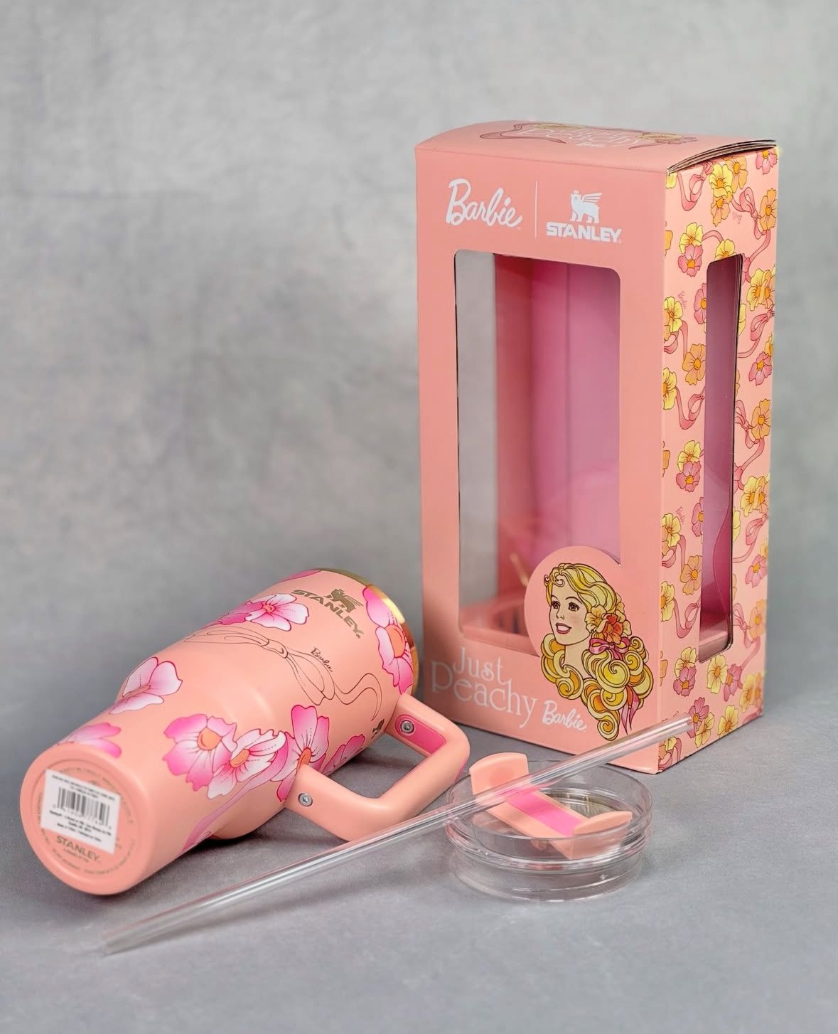 ماگ استنلی باربی طرح گل اورجینال (Stanley Barbie) کد 2246