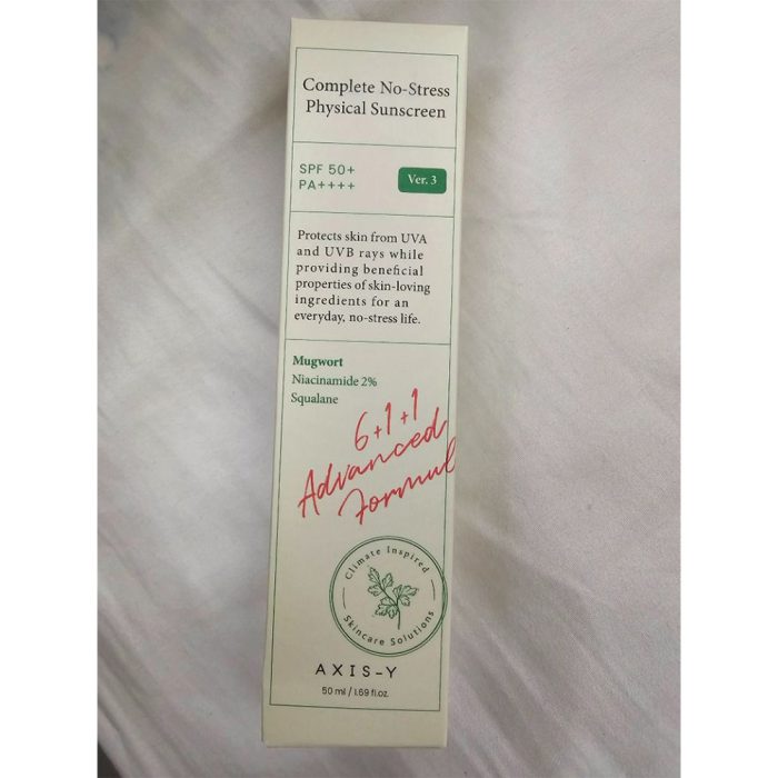 ضدآفتاب فیزیکی اکسپیس وای – AXIS Y Complete No Stress Physical Sunscreen sunscreen ۵۰ml کد 2685