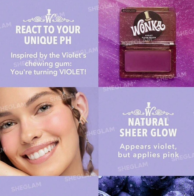 رژگونه ویلی ونکا ویولت شییگلم Sheglam مدل Violet Flussh کد 2596