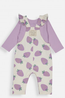 ست بلوز و پیشبندار دخترانه 28563 سایز 1 تا 36 ماه مارک Woolies   *