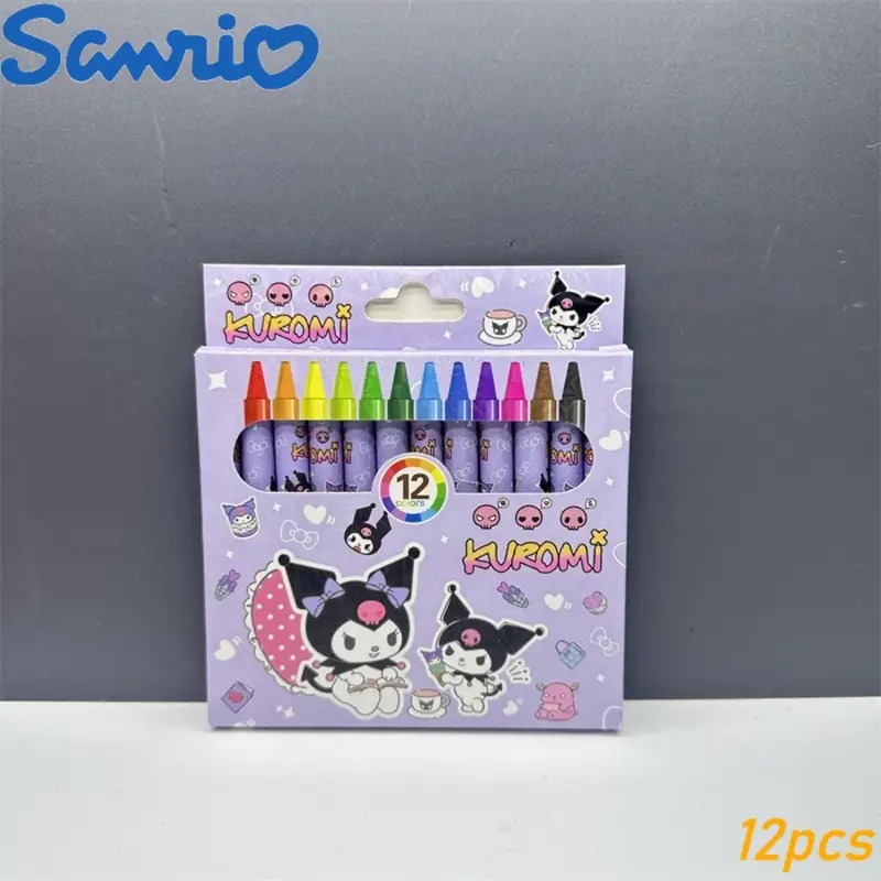 بسته 12عددی مداد شمعی طرح کرومی برند (Sanrio) کد 2561