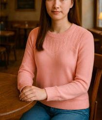 بافت یقه گرد زنانه کد 418168