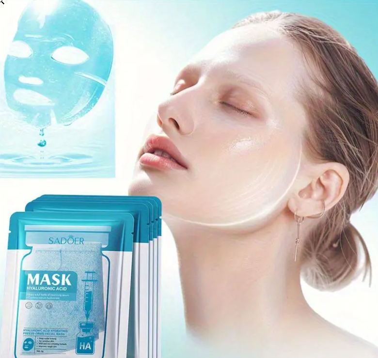 5 عدد ماسک صورت هیالورونیک اسید مرطوب کننده سادور (SADOER) 3001