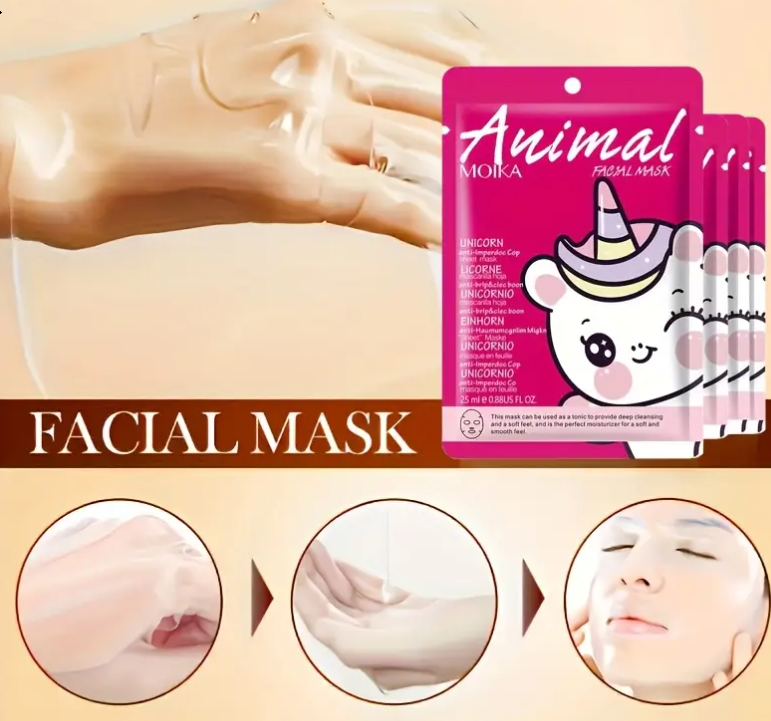 ماسک صورت آبرسان 5 عددی (MOIKA ANIMAL) کد 3003