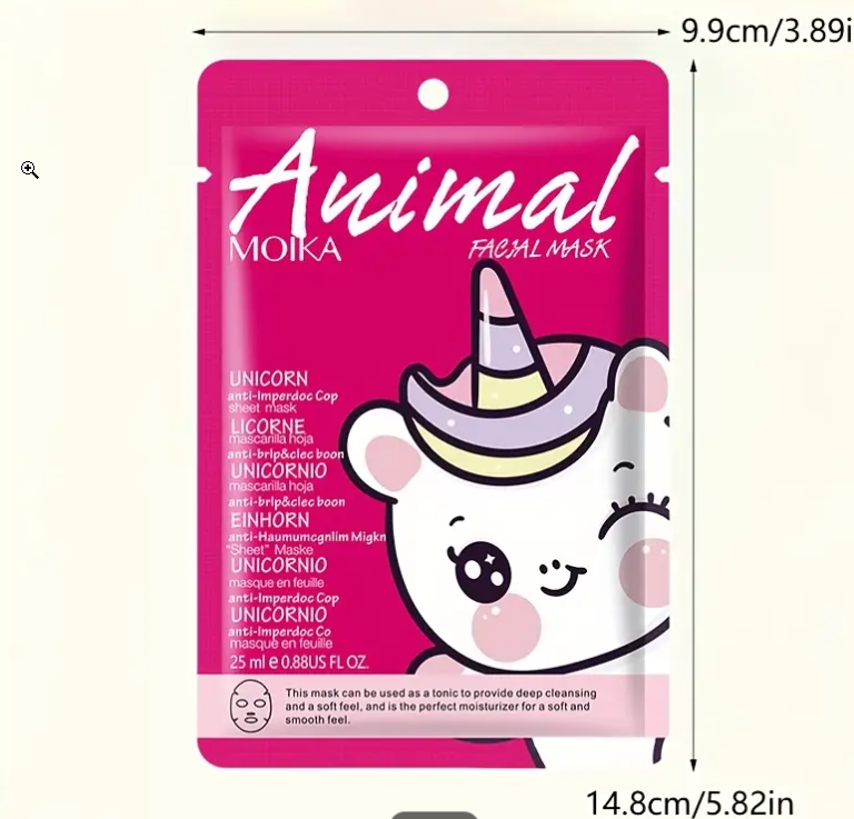 ماسک صورت آبرسان 5 عددی (MOIKA ANIMAL) کد 3003