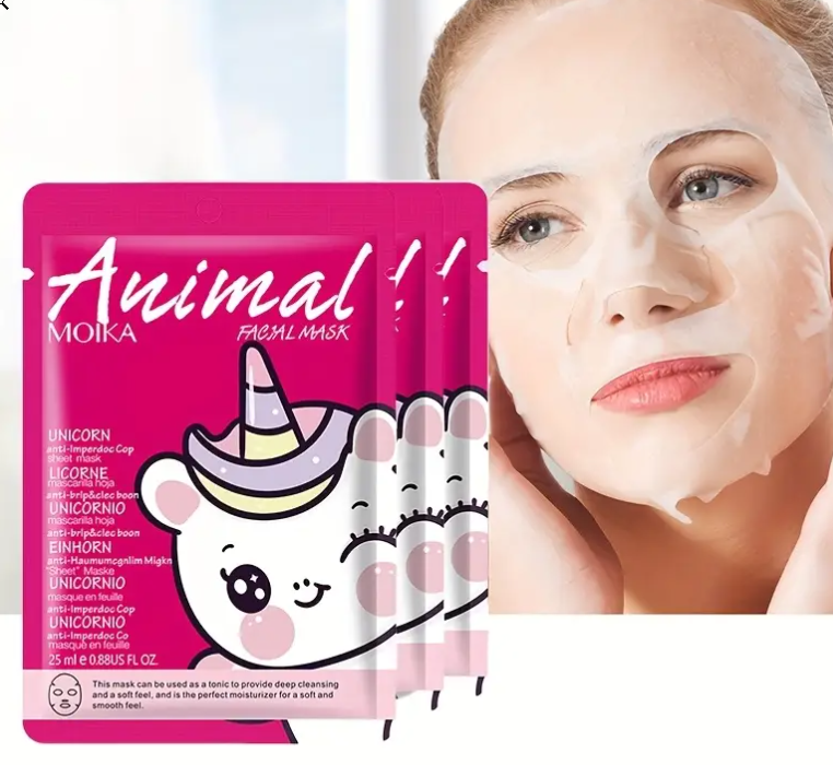 ماسک صورت آبرسان 5 عددی (MOIKA ANIMAL) کد 3003