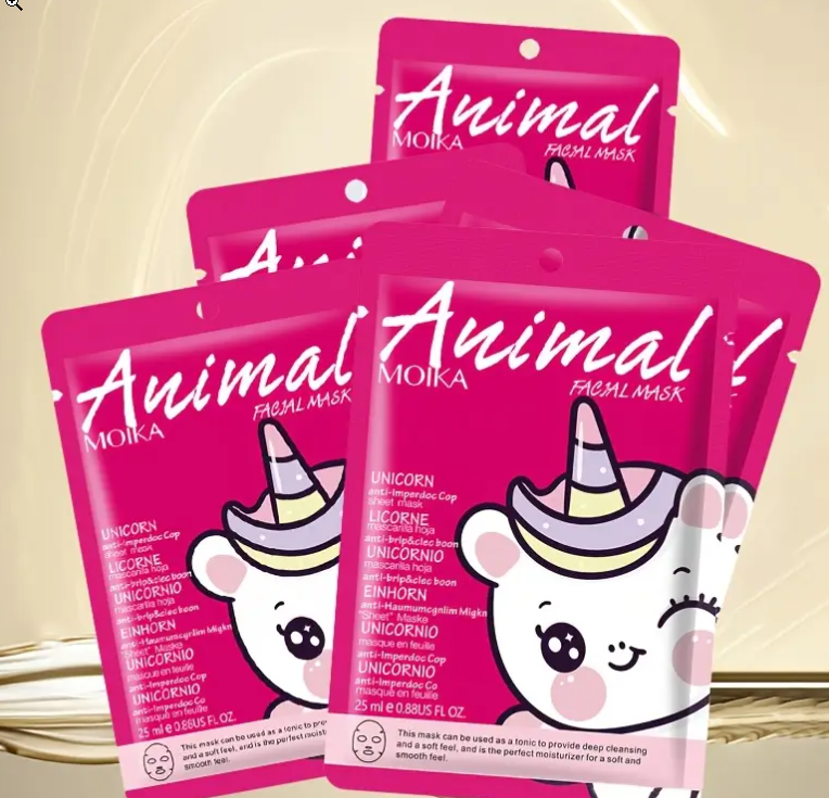 ماسک صورت آبرسان 5 عددی (MOIKA ANIMAL) کد 3003