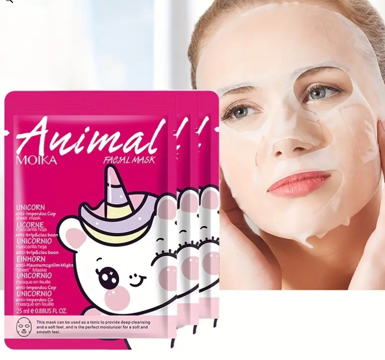 ماسک صورت آبرسان 5 عددی (MOIKA ANIMAL) کد 3003