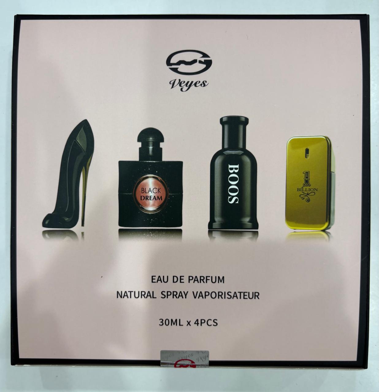 ۴ عدد عطر ۳۰ میلی با رایحه برند و ماندگاری طولانی برند VEYES کد 3026