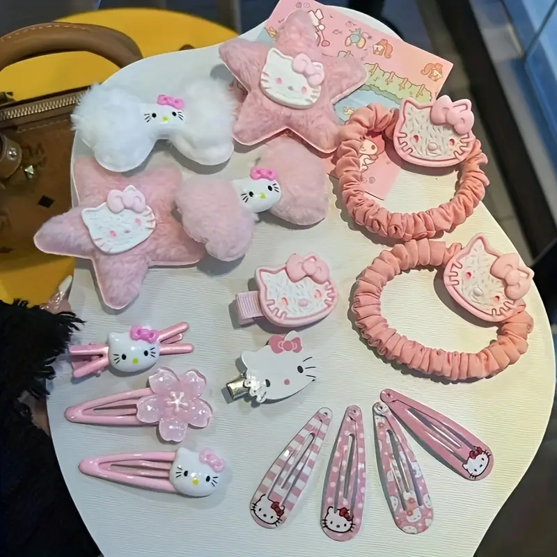 بسته 15 تایی گیره مو هلو کیتی (Hello Kitty )کد 3207
