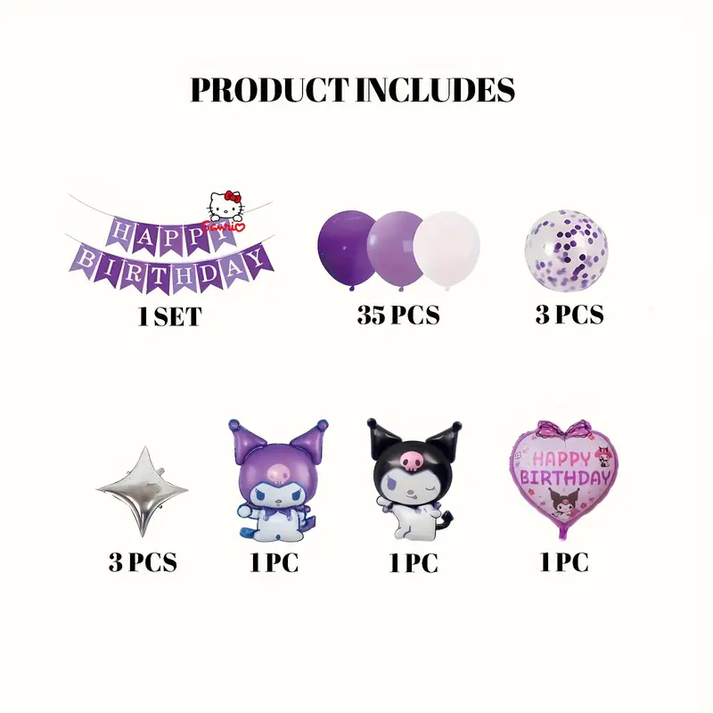 ست تزئینات تولد سانریو (SANRIO) کد 3060 (23.41)