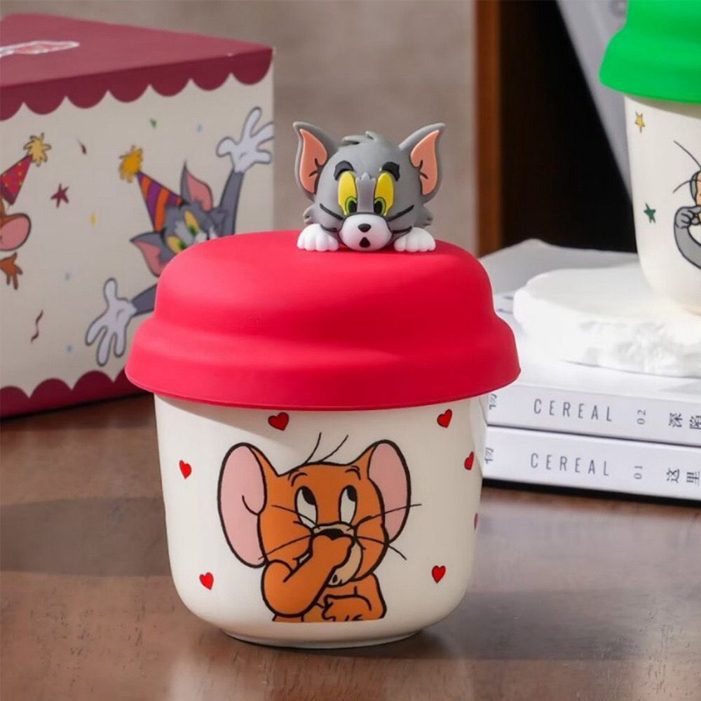 ماگ فانتزی درب‌دار طرح تام و جری (Tom & Jerry) کد 3101 (52 16.3 304)