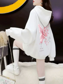 هودی بلند طرح پروانه کد 418210