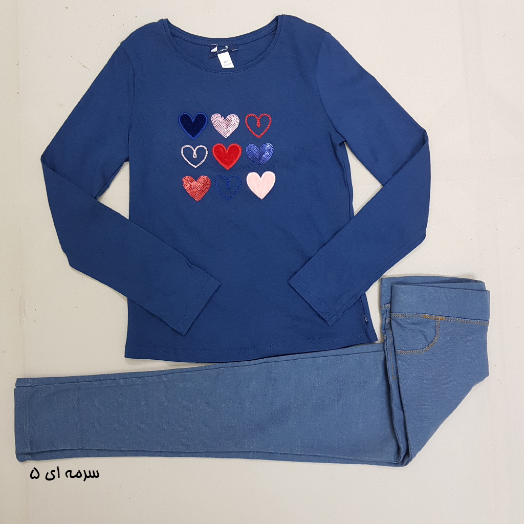 ست دخترانه 28980 سایز 3 تا 14 سال مارک OKAIDI   *