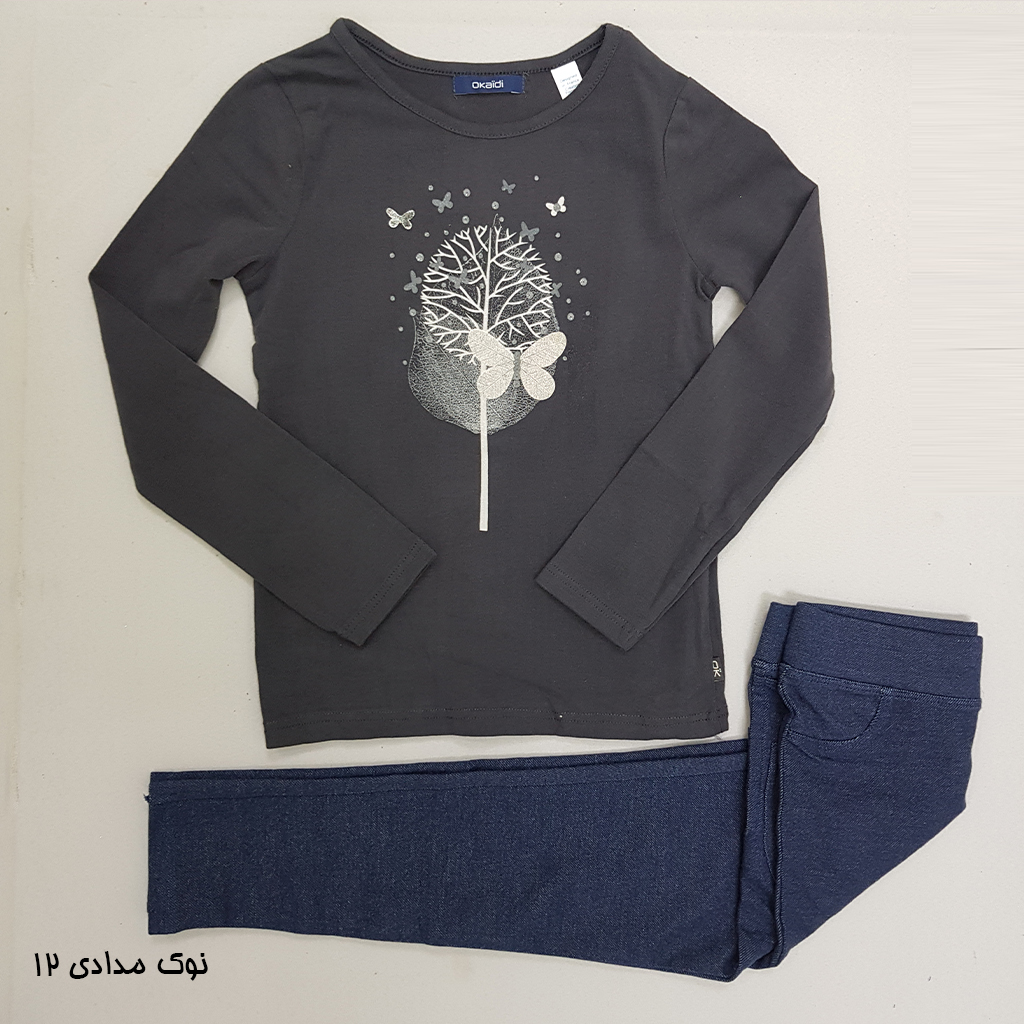 ست دخترانه 28980 سایز 3 تا 14 سال مارک OKAIDI   *