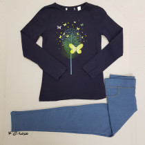 ست دخترانه 28980 سایز 3 تا 14 سال مارک OKAIDI   *