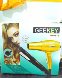 سشوار و اتو مو حرفه‌ای GEEKEY کد 3284